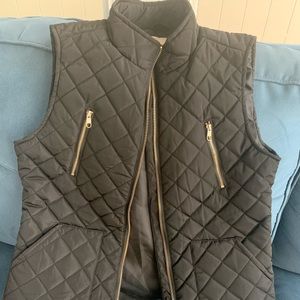 Copper Key - Black vest with gold zippers (NWT)